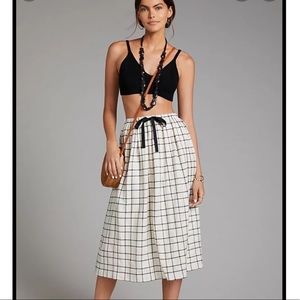 Anthropologie midi plaid skirt